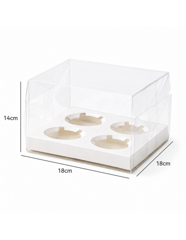 Caja 4 Cupcakes Acetato