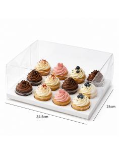 Caja 12 Cupcakes Acetato