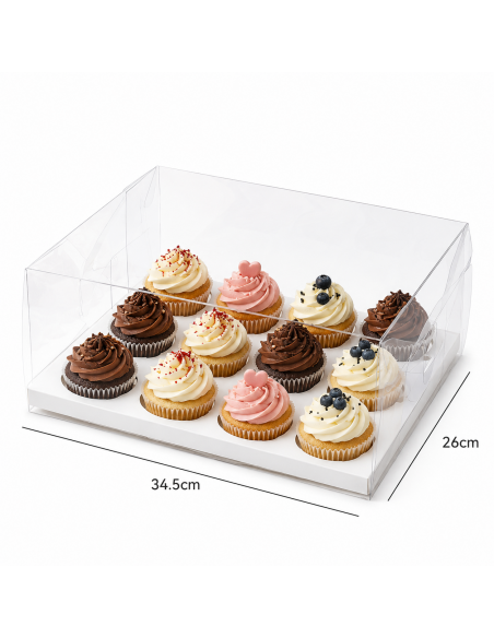 Caja 12 Cupcakes Acetato