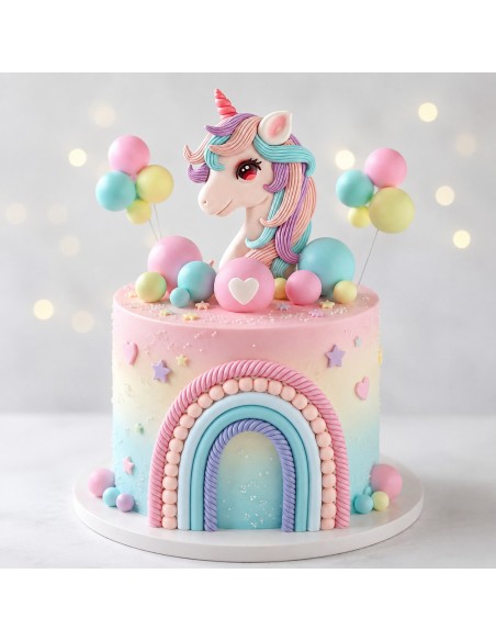 Set Toppers Decorativos Unicornio