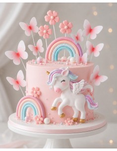 Set 13 Toppers Decorativos Mix Unicornio
