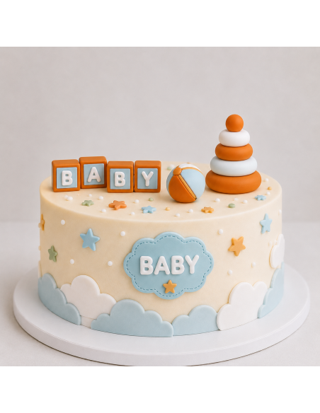 Set Juguetes Infantiles Decorativo Azul para Tartas
