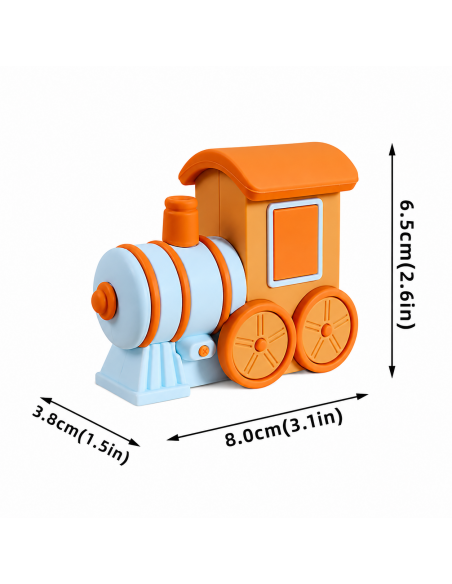 Set Decorativo Osito y Tren Azul para Tartas