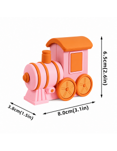 Set Decorativo Osito y Tren Rosa para Tartas 2