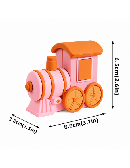 Set Decorativo Osito y Tren Rosa para Tartas