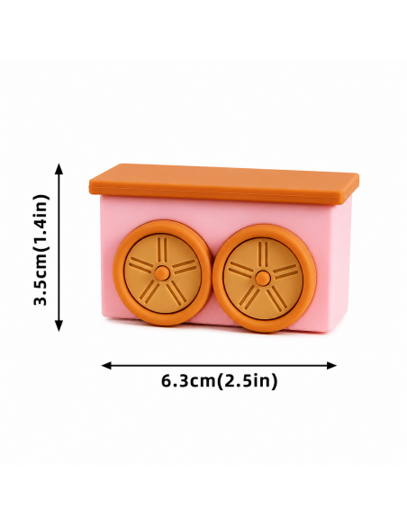 Set Decorativo Osito y Tren Rosa para Tartas