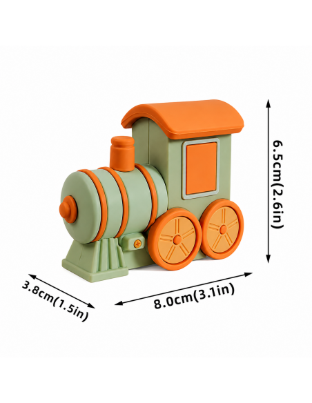 Set Decorativo Osito y Tren Verde para Tartas