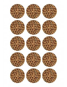Papel de azúcar leopardo para galletas