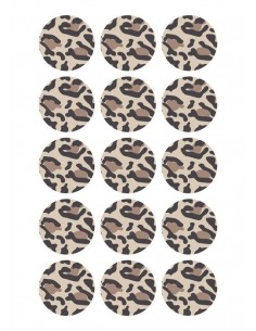 Papel de azúcar leopardo para galletas