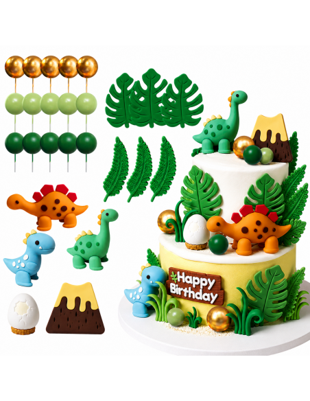 Set Decorativo Dinosaurios para Tartas