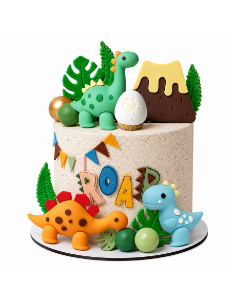 Set Decorativo Dinosaurios para Tartas