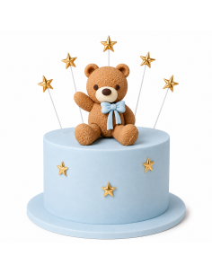 Oso Estrellas Azul para Tartas