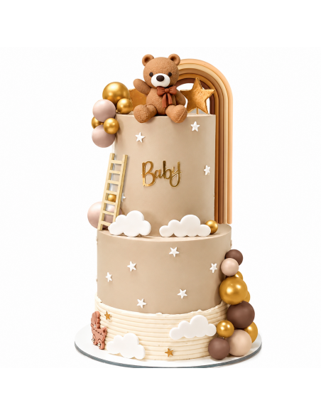 Set Oso, Escalera, Arcoíris y Bolas para Tartas