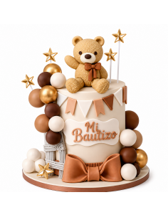 Set Oso Marrón, Bolas y Estrellas para Tartas 2