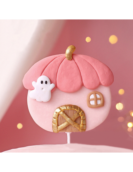Set Toppers Decorativos Fantasía Halloween Rosa