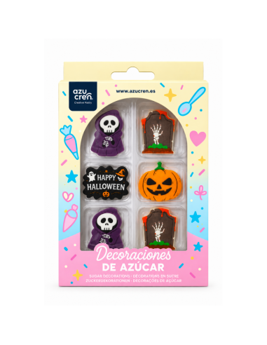 Set 8 Decoraciones de Azúcar Halloween Party