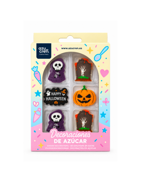 Set 8 Decoraciones de Azúcar Halloween Party