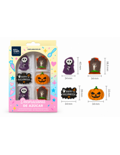 Set 8 Decoraciones de Azúcar Halloween Party 2