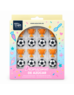 Set 16 Decoraciones de Azúcar Fútbol Soccer Party