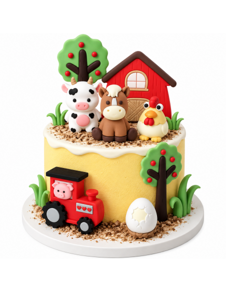 Set Decorativo Granja para Tartas
