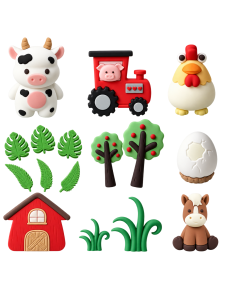 Set Decorativo Granja para Tartas
