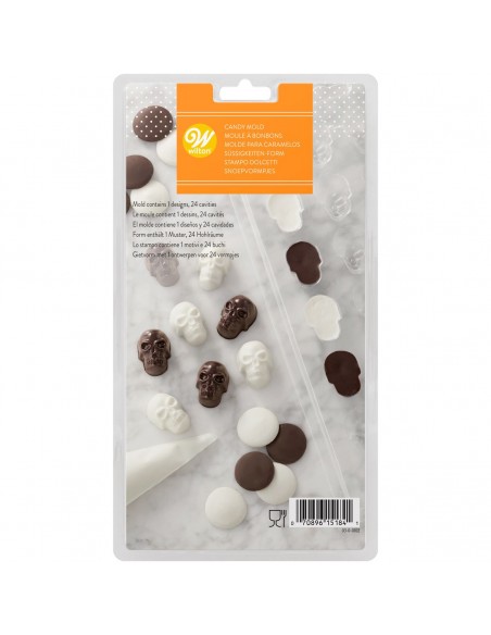Molde calaveras para chocolate