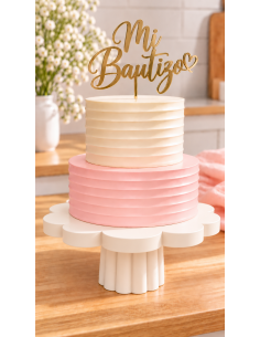 Stand para Tartas de PLA Borde Flor 2