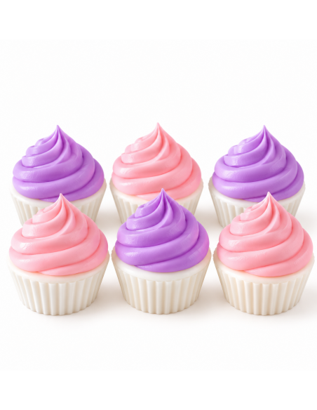 Set de 6 Cupcakes Decorativos de PLA