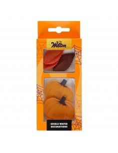 Hojas de Otoño y Calabazas de Oblea Wilton