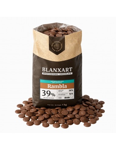 Cobertura de Chocolate con Leche Rambla (39% cacao) 1kg Blanxart