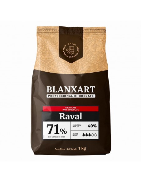 Cobertura de Chocolate Negro Raval (71% cacao) 1kg Blanxart