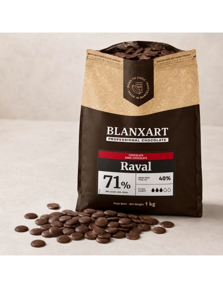 Cobertura de Chocolate Negro Raval (71% cacao) 1kg Blanxart