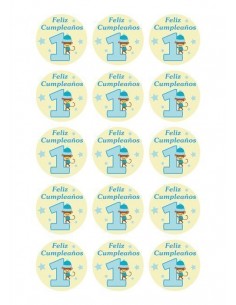 Papel de azúcar cumpleaños
