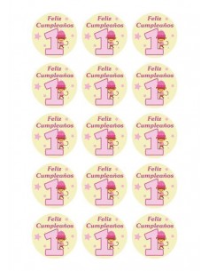 Papel de azúcar cumpleaños