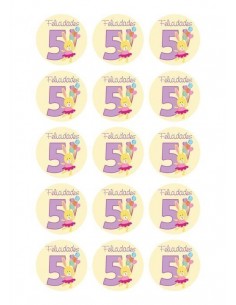 Papel de azúcar cumpleaños