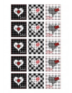 Papel de azúcar corazones para galletas