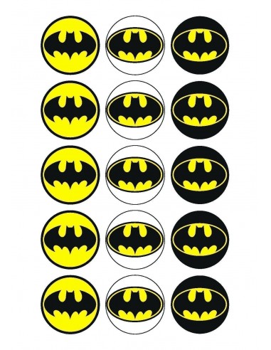 Papel de azúcar logo Batman para galletas