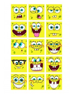 Papel de azúcar Bob Esponja para galletas