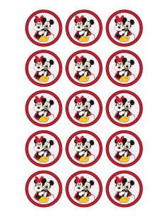 Papel de azúcar Mickey y Minnie Mouse para galletas