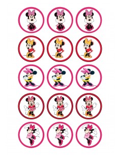 Papel de azúcar Minnie Mouse para galletas