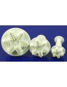 Set 3 cortadores con expulsor de copo de nieve