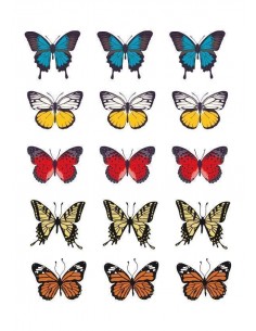 Papel de azúcar mariposas