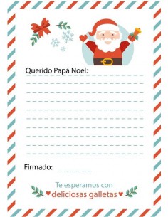Papel de azúcar carta Santa
