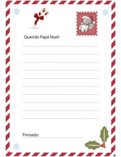 Papel de azúcar carta Papá Noel