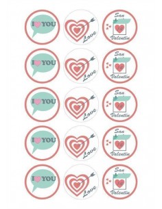 Papel de azúcar San Valentín