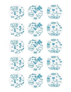 Papel de azúcar San Valentín