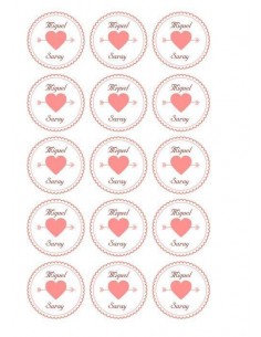 Papel de azúcar San Valentín personalizado