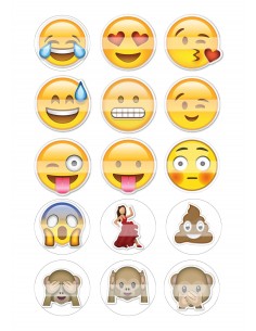 Papel azúcar emoticonos