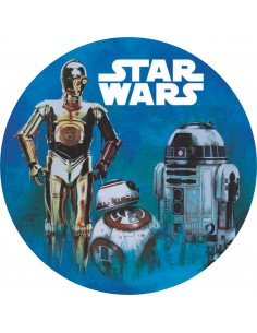 Papel de azúcar de C-3PO, R2-D2 y BB-8