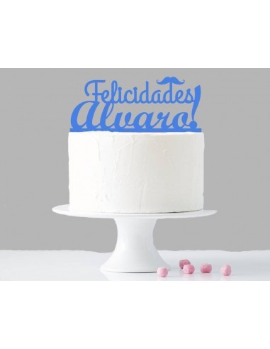 Topper cake felicidades niño personalizado